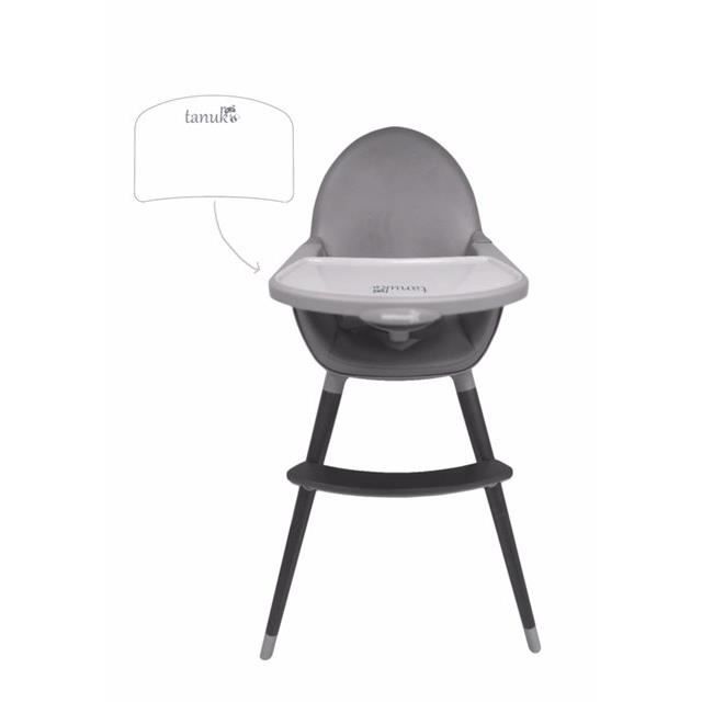TANUKI Chaise haute Basic Black Edition - Bébé mixte - Ergonomique - 2 positions