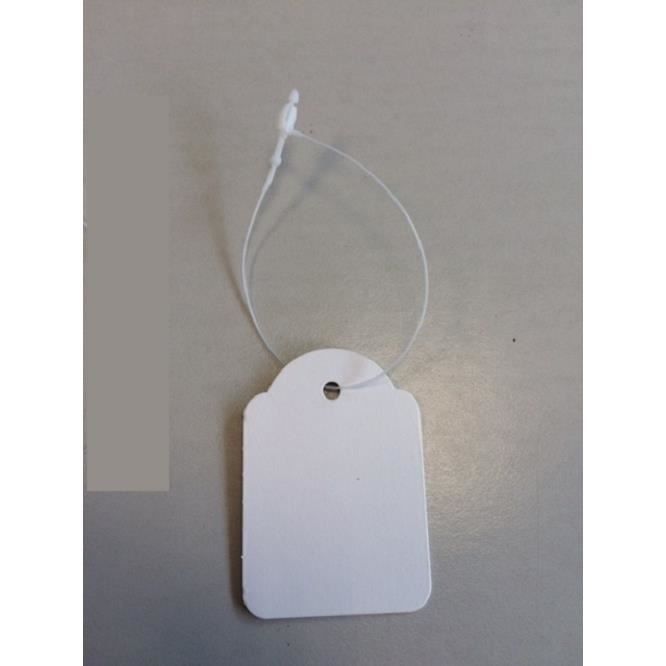 50 Attache Plastique cordon blanc à serrage fixe rouge pour étiquette a trou