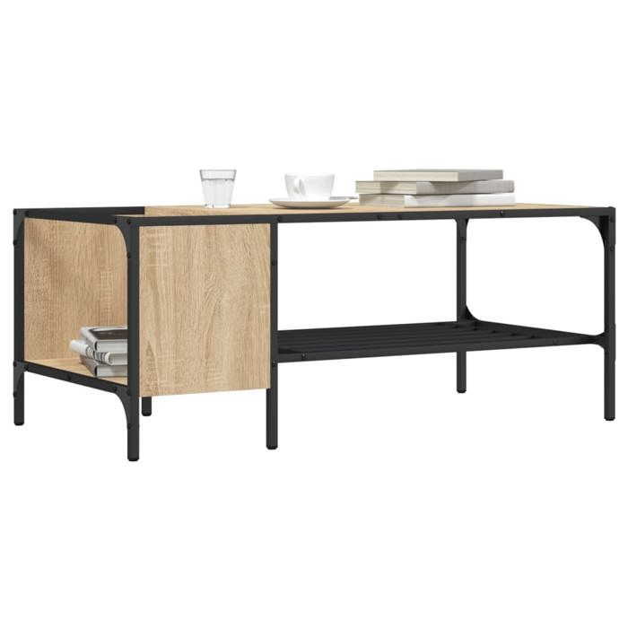 vidaXL Table basse support chêne sonoma 100x51x40cm bois dingénierie 837733