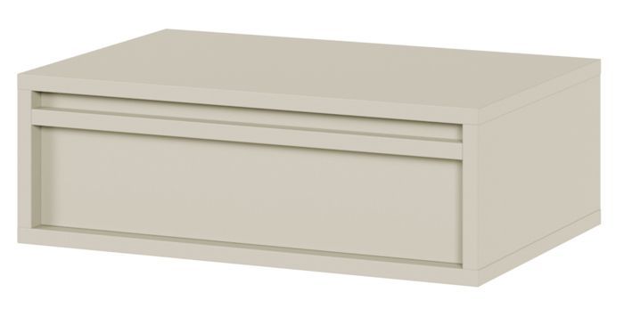 Table de chevet - SELSEY - EVO - 50 x 34 x 17 cm - suspendue - grège