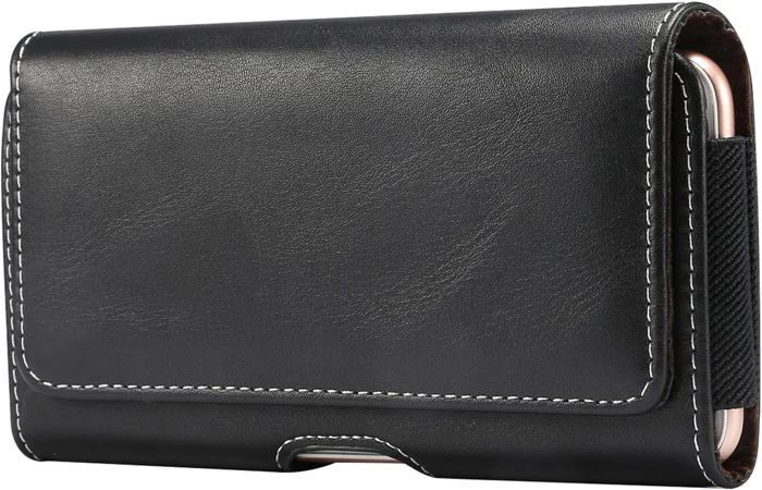 Baiyian Vertical Ceinture Holster Étui Cuir Boucle Coque Pour IPhone 12