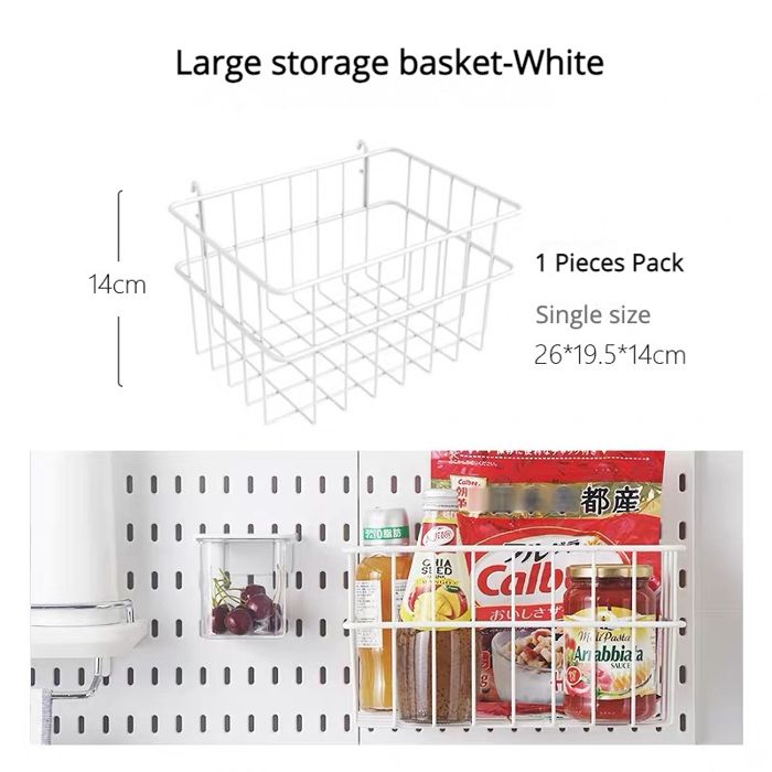 Panneau Perforé En Bois Pin 60x80 Cm - Support Mural Organisateur Pour Garage, Bureau, Cuisine - Style 1 Avec Accessoires De Fixation
