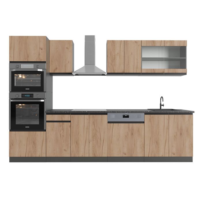 Meuble de cuisine bloc cuisine cuisine équipée R-Line 300