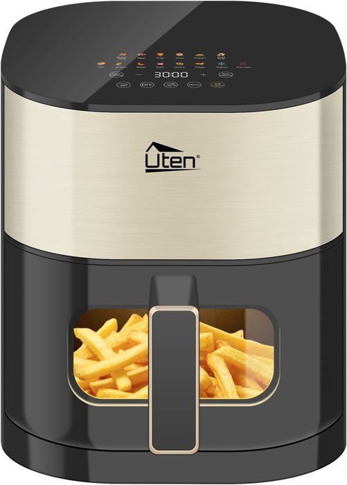 Friteuse Sans Huile 5.5L- UTEN - Airfryer 5.5L - 2000 WAvec Enêtre VisuelleÉcran Tactile14 Programmes - Uten