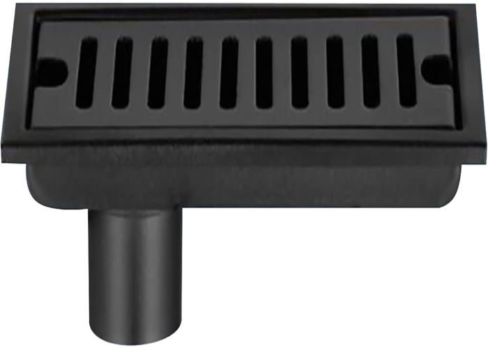 Siphon De Sol Rectangulaire En Inox 304 - Filtre à Cheveux Double Couche - Pour Salle De Bain, Douche, Piscine, Garage - 10x40 Cm
