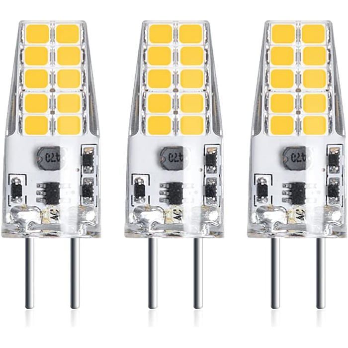 Lot de 3 ampoules LED GY6.35 3W (équiv. 30W) 12V Blanc froid 6000K 300 lm