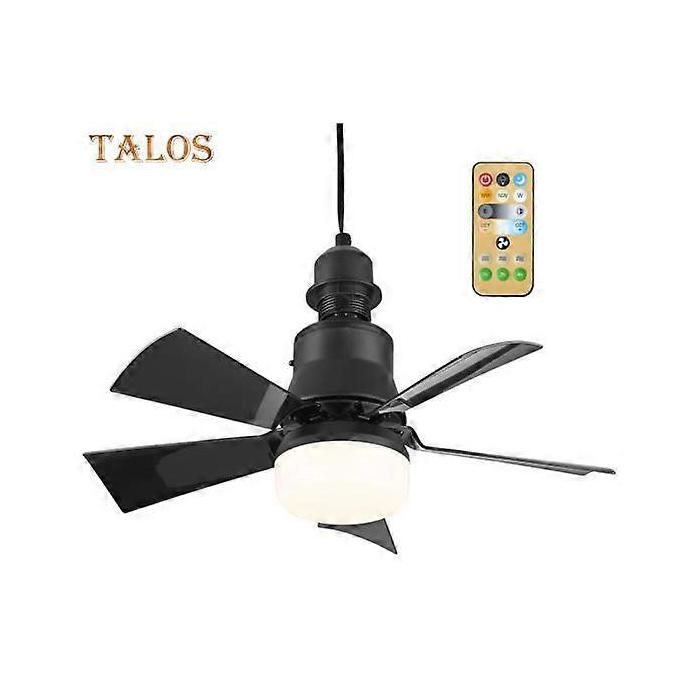 Ventilateur de plafond avec télécommande culot E27 intensité variable pales détachables très lumineuses profil bas réversi - Wen