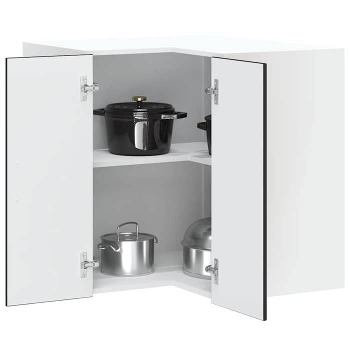 Meuble cuisinecharge 65 kgDesign muralModerne - Armoire murale dangle de cuisine Kalmar noir - bois dingénierie 201696