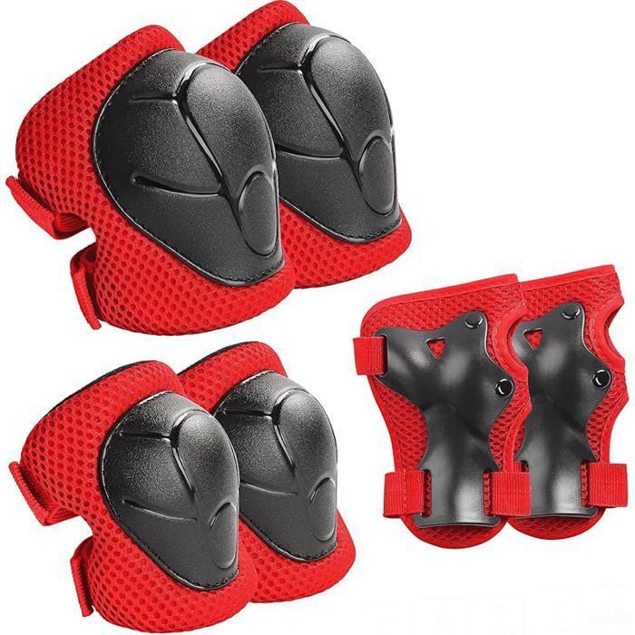 Protection Enfant Roller Genouillères Coudières Enfants Set Protection Enfants LANOVAGEAR - 6 Pièces Genouillères/coudières/poignets - Pour Skate/roller Protection Roller Protection Velo Enfant 3 Ans