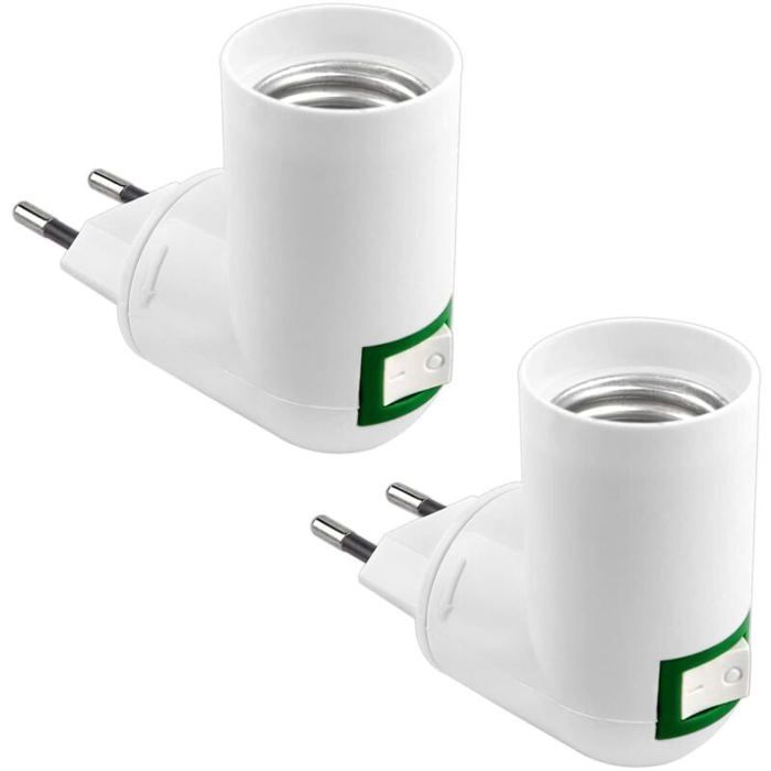 E27 avec Interrupteur sans Fil pour Lampe de Cuisine Murale AC 230V Support Ampoule LED Adaptateur E27 Mini Applique Murale Interi