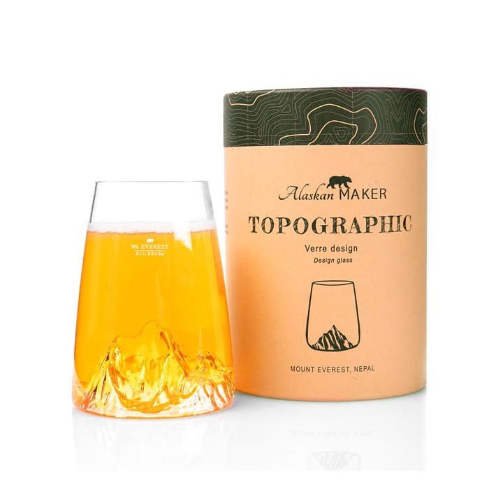 Vaisselle - Alaskan Maker : Verre à cocktail topographique Everest