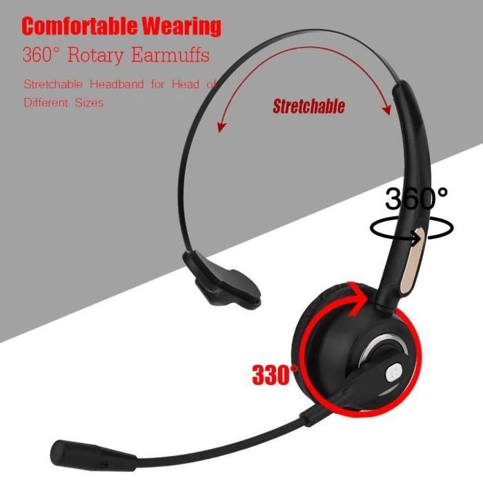Casque Bluetooth ARAMOX avec micro antibruit pour centre dappels - Communication claire et confortable Femeo