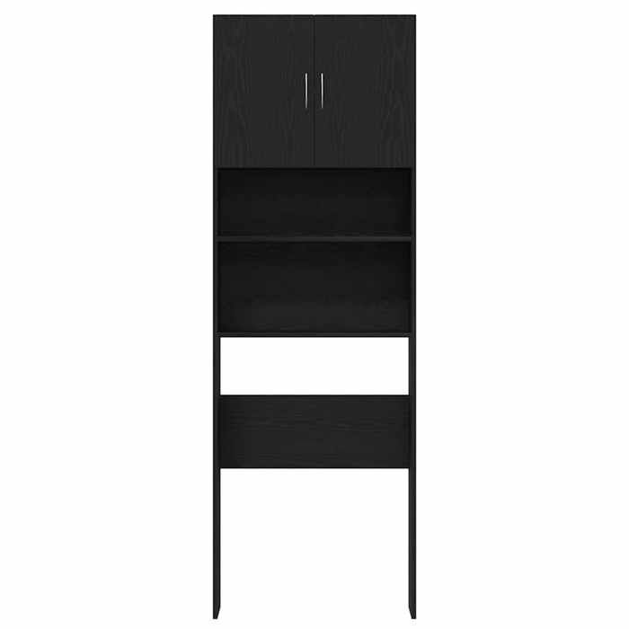 NEW 2026Meuble de machine à laver chêne noir 64x24x190 cmPoids:25.75 Kg 4776091