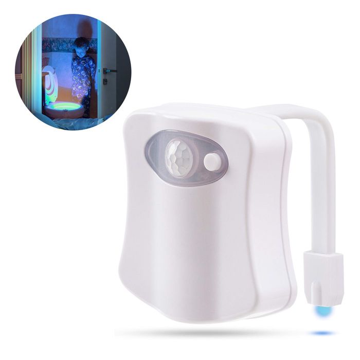 Éclairage automatique toilettes lampe pour cuvette - Aueq - wc veilleuse wc led détecteur de présence de mouvement abattant lu
