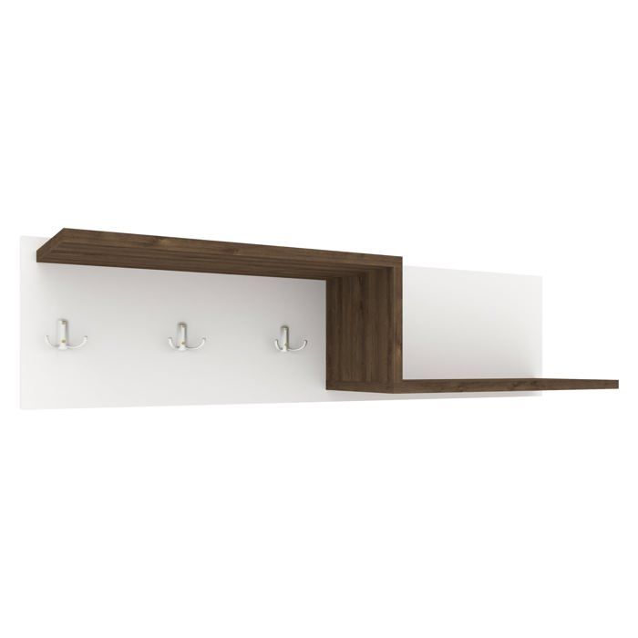 Porte-manteau Grid Chêne Bronz/Blanc 100 x 20 x 24 cm