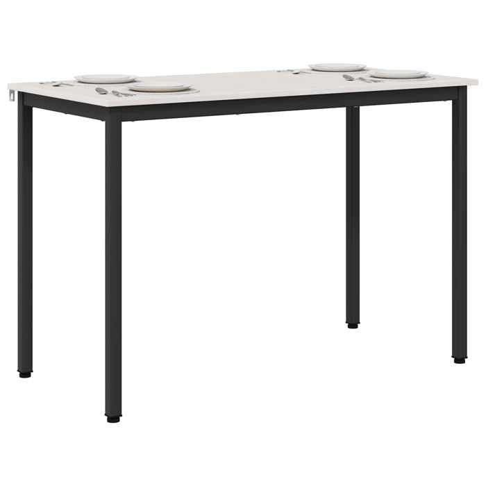 Neuf& 4360 Mobilier de cuisine - vidaXL - Mode Table de salle à manger / Table de repas Blanc 110 x 55 x 75 cm 11.1 kg