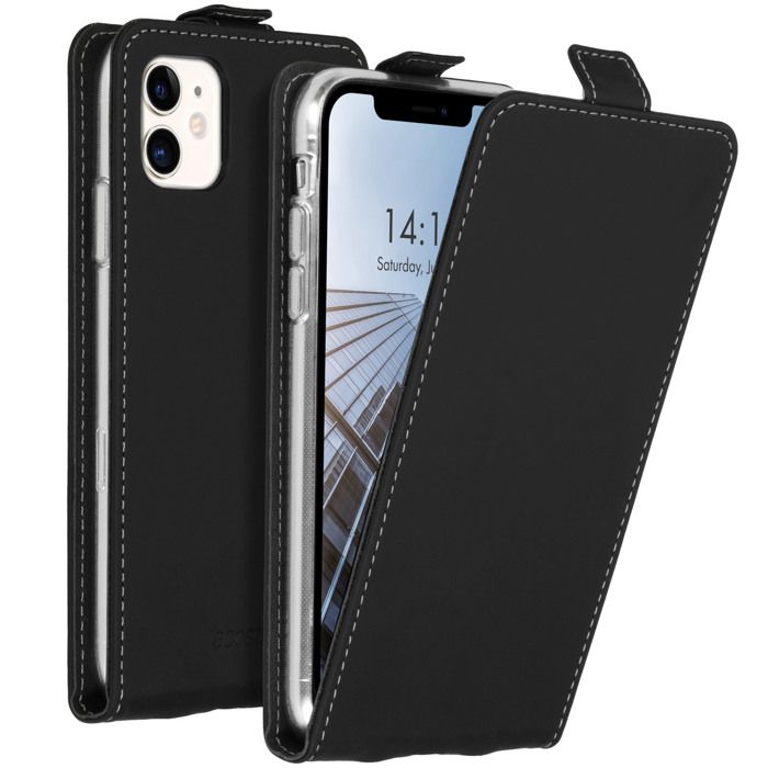 ACCEZZ COQUE POUR IPHONE 11 SIMILICUIR NOIR