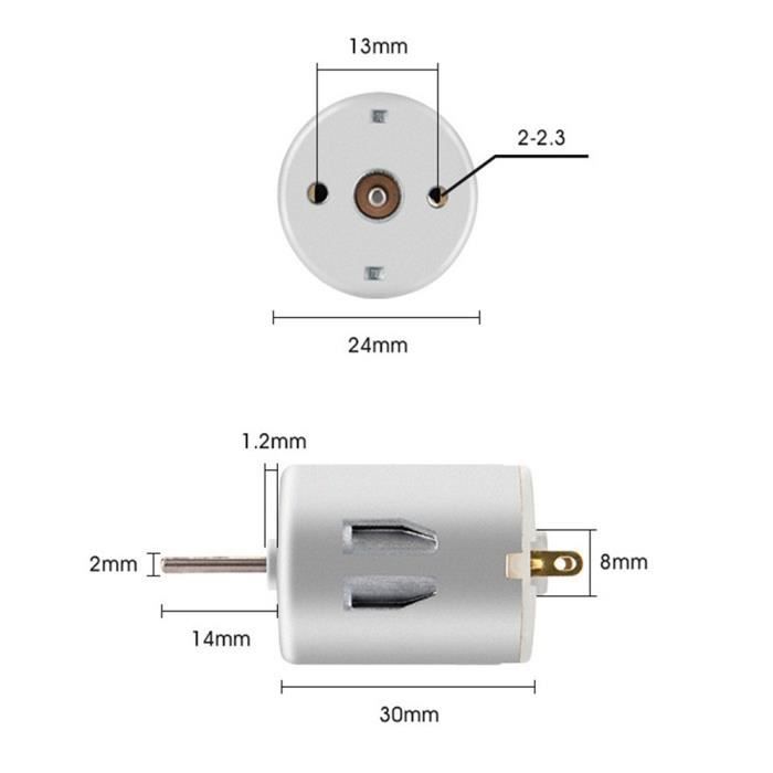 10 Moteurs Micro DC R140 - 3V-5V - 18000 RPM - Pour Projets DIY, Jouets, Expériences Scientifiques