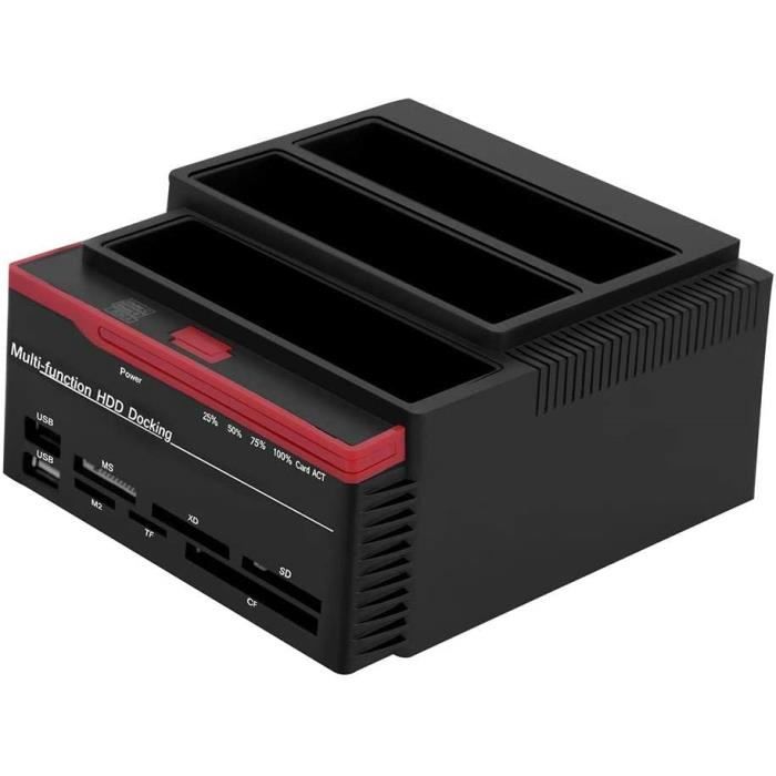 Lecteur de disque dur universel USB3.0 SATA/IDE Station d'accueil à double  emplacement 2,5/3,5 pouces - Cdiscount Téléphonie