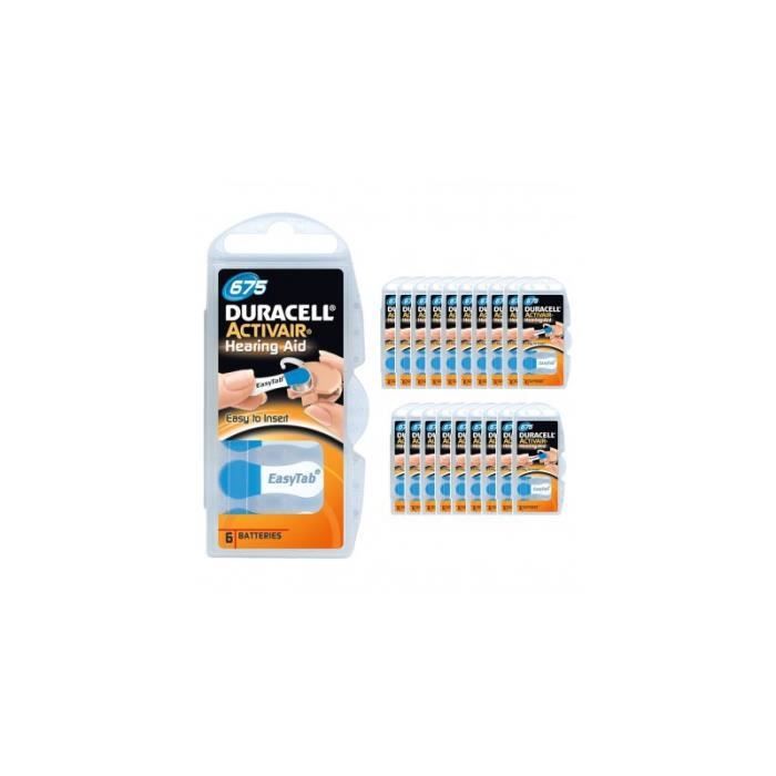 Duracell ActivAir Hörgerätebatterien – 1 Pack Mit 6 Stück, Größe 13 | Extra Lange Lasche Für Einfaches Wechseln