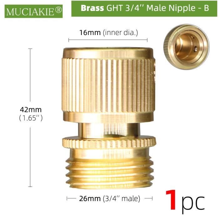 Raccord En Y Laiton Pour Tuyau D'Arrosage - Diviseur 2 Voies 3/4", Réglable | Pour Jardin, Nettoyage - 6
