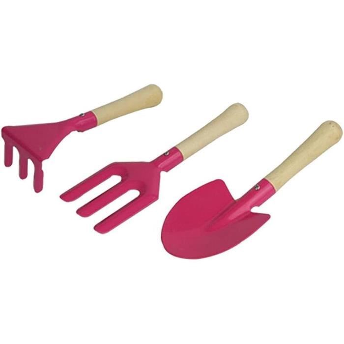 Jardinage Outils Supplies 3pcs Set Mini Pelle Rateau Bois Poign e Jardinage Outils Supplies 3pcs Set Mini Pelle Rateau Bois Poign e