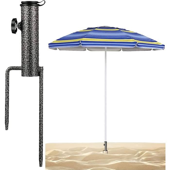 Piquets De Parasol Avec Crochets - Lot De 2, Pour Fixation Sur Herbe, Sable, Plage - Diam. 20-35 Mm