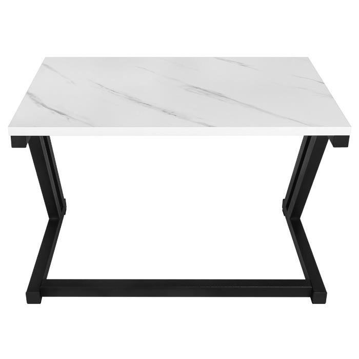 Étagère de four à micro-ondes en forme de Z étagère noire + surface en marbre - TRAYANTE