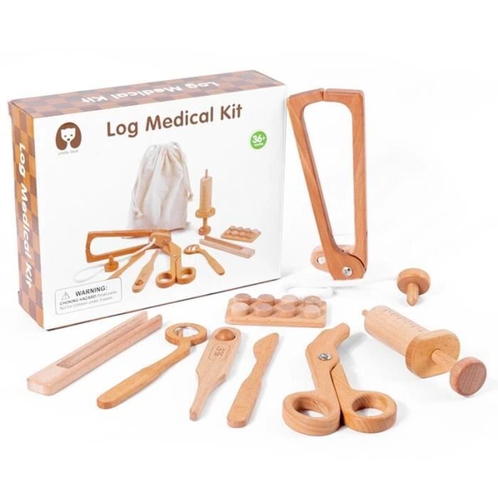 Établi Enfant Aiqi – 79 Pièces Outils Simulation Déformables, Perceuse électrique, Scie, Vêtements, Jeu Rôle éducatif 3 Ans+