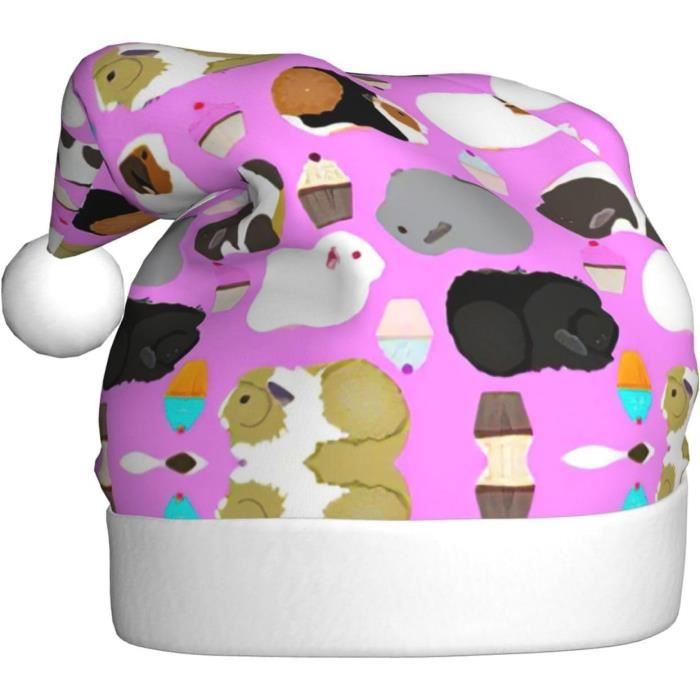 Bonnet De Père Noël En Velours Luxe – Taille Adulte (55-57 Cm) – Parfait Pour Les Fêtes, Déguisement & Déco De Noël
