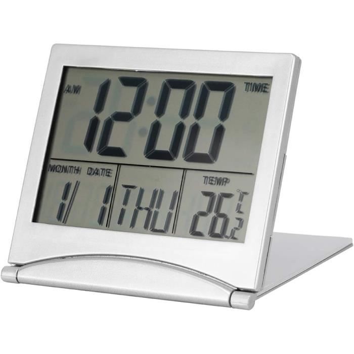 Réveil Voyage Technoline Rétroéclairé - Analogique Portable, Fonctionne Sur Pile AA