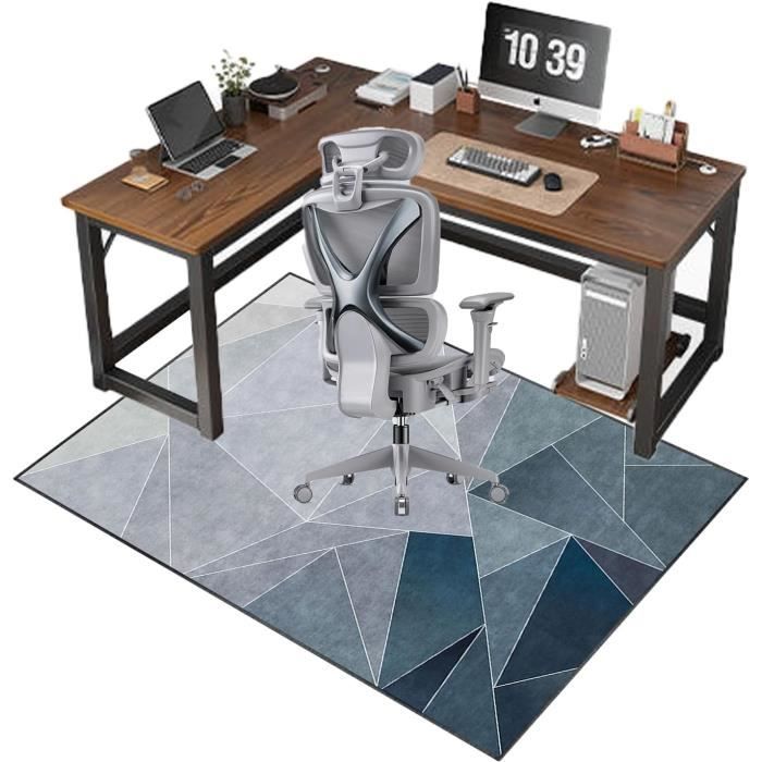Tapis De Protection Pour Chaise De Bureau - Antidérapant, Silencieux - Taille 120x140 Cm - Fibre Polyester