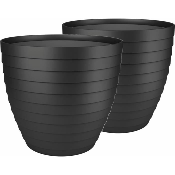 UOUZ Grands Pots De Fleurs En Plastique Avec Réservoir Profond Amovible