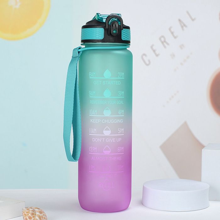Gourde de sport- 1 litre - Sans BPA - Anti-fuite - Avec paille - Ouverture en un clic - Pour le sport, l'eau, le vélo - Sport Gourde de sport- 1 litre - Sans BPA - Anti-fuite - Avec paille - Ouverture en un clic - Pour le sport, l'eau, le vélo - Sport