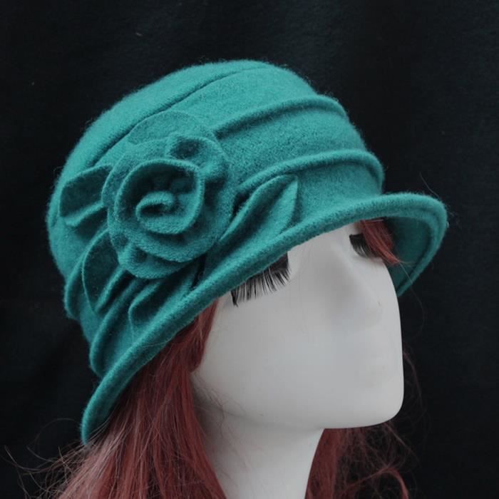 Chapeau Cloche Femme Vintage | Feutre Élégant Avec Voile Et Fleur | Tour De Tête 56-58 Cm | Style Années 20