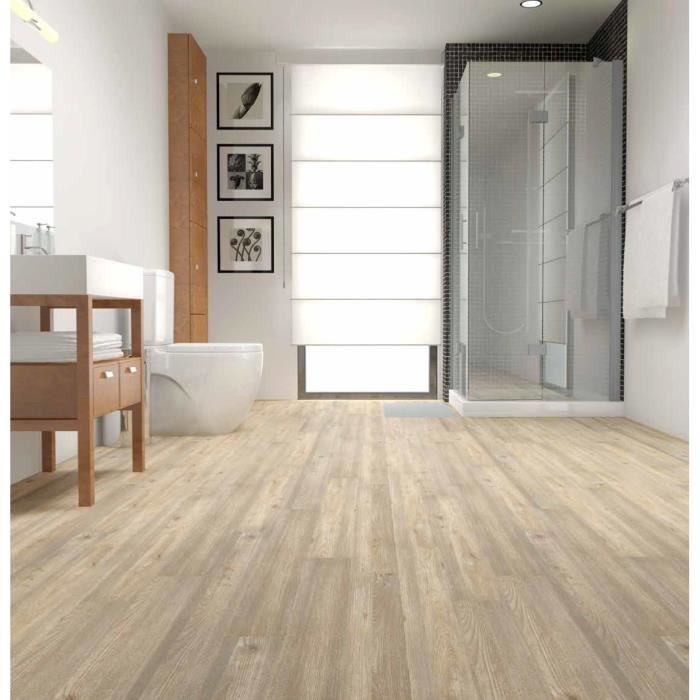 Natura Wood Lame Pvc Clipsable Chene Blond Clair Achat Vente