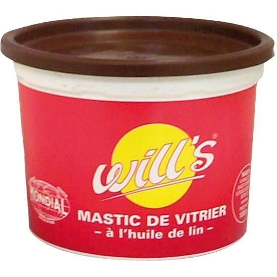 WILL' Mastic vitrier à 'Huile de lin Acajou 500 g