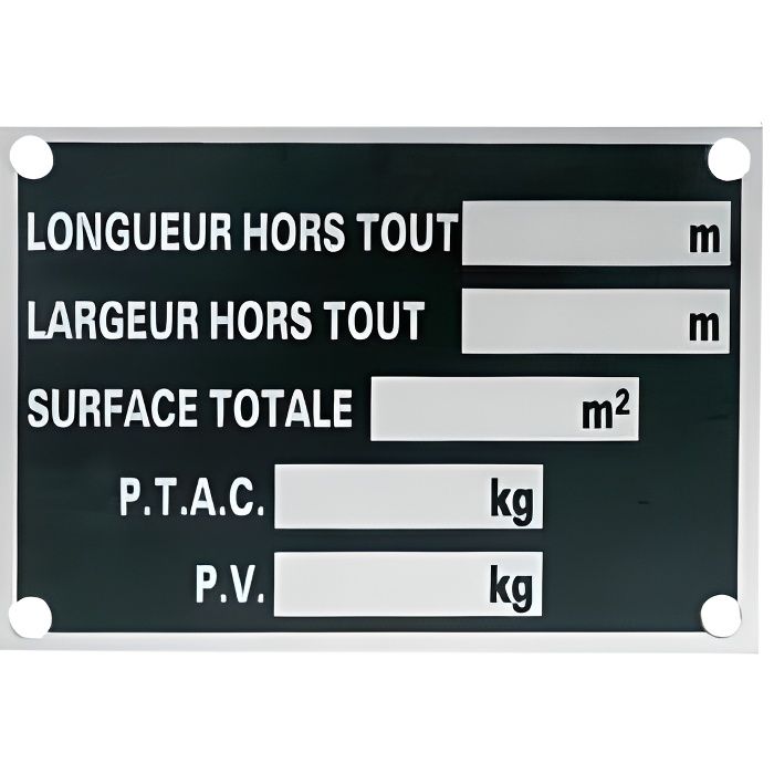 Plaque Constructeur - Remorque