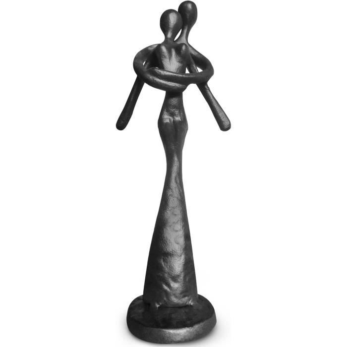 Statue Couple Decoration Interieur Sculpture Fer Metal pour Maison
