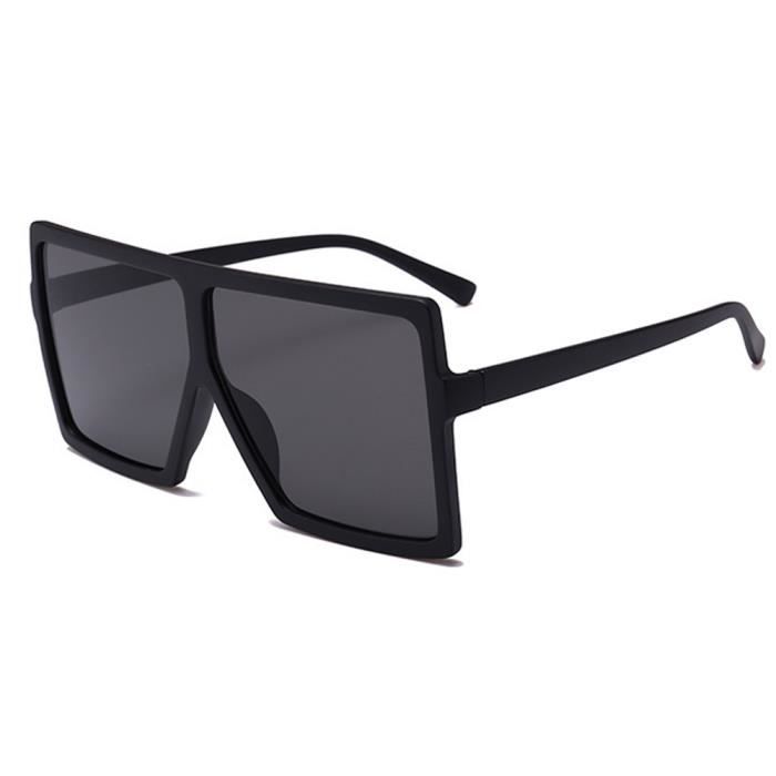 Lunettes de Soleil Grand Cadre Carr Mode r tro Vintage Pour Femme