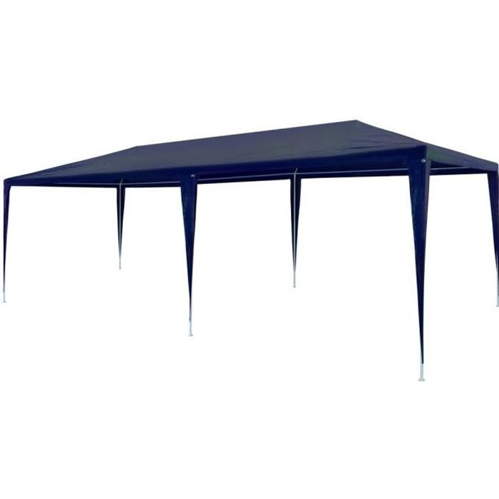 Tente de réception pliable - Tonnelle de Jardin - 3 x 6 m - Bleu - Résistance UV et eau