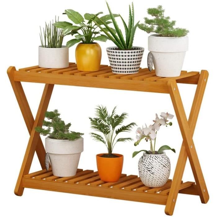 Jardinieres exterieur AWXFlower stand Support de Pot de Fleur en Bois Massif Support de Balcon