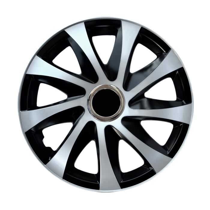 Fiat Logo Kit De 4 Enjoliveurs Adaptables - Pour Fiat Panda 2007