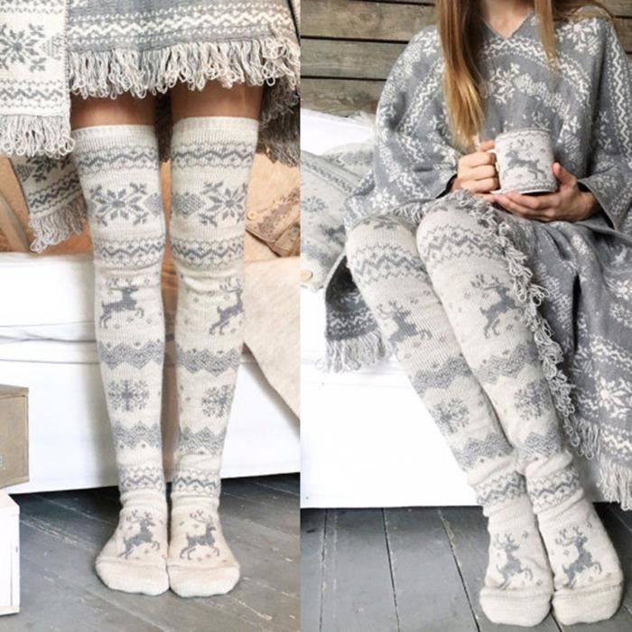 Chaussettes hautes noel clearance