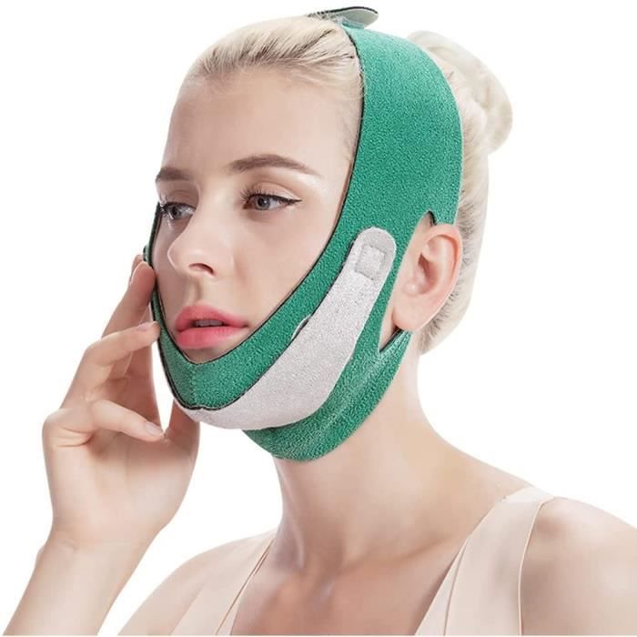 Masque Lifting Visage En V Réutilisable - Ruban Anti Double Menton Pour Raffermir La Peau Et Affiner Le Contour Du Visage