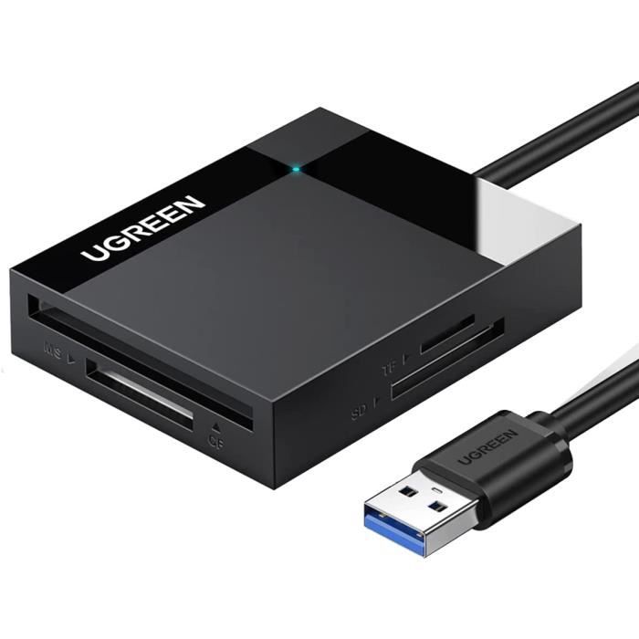 Lecteur de Carte mémoire, BENFEI 4 in 1 USB USB-C vers SD Adaptateur de  Lecteur de Carte Micro SD MS CF