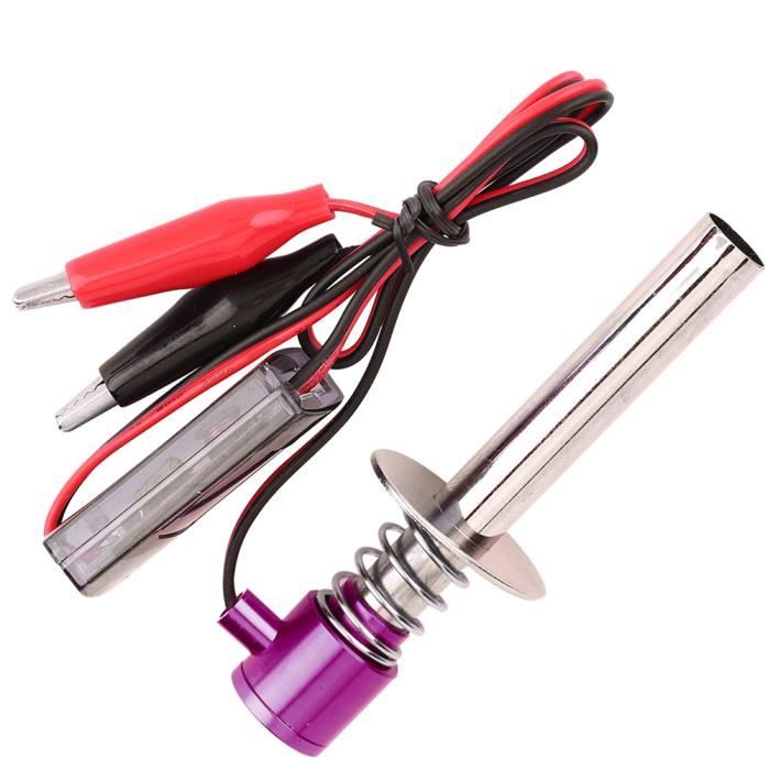 Allumeur électronique de démarreur de bougie de préchauffage 6V -24V adapté au moteur de voiture Nitro RC (violet)