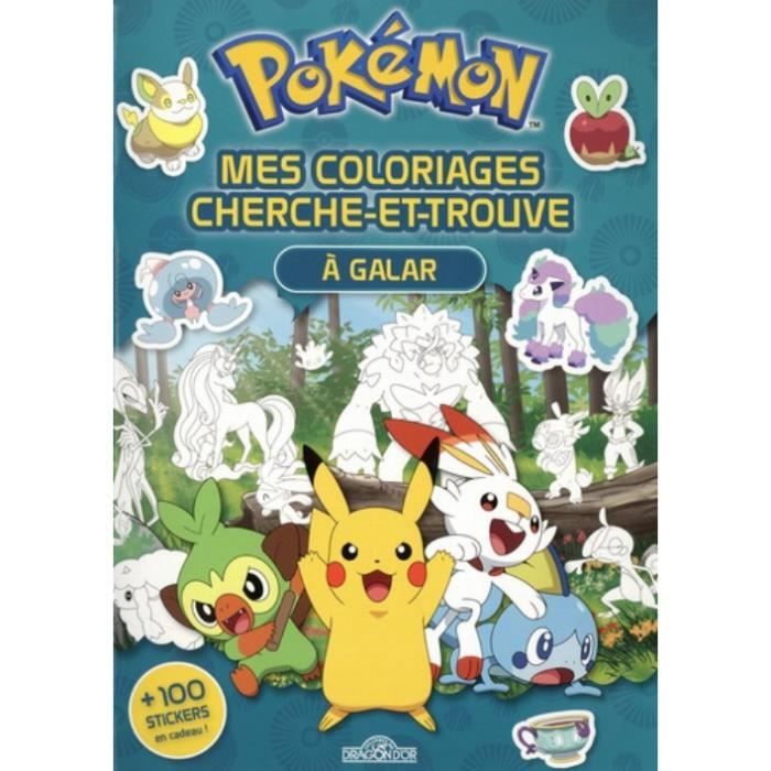 Mes coloriages cherche-et-trouve : Pokémon : les Pokémon Kung-Fu