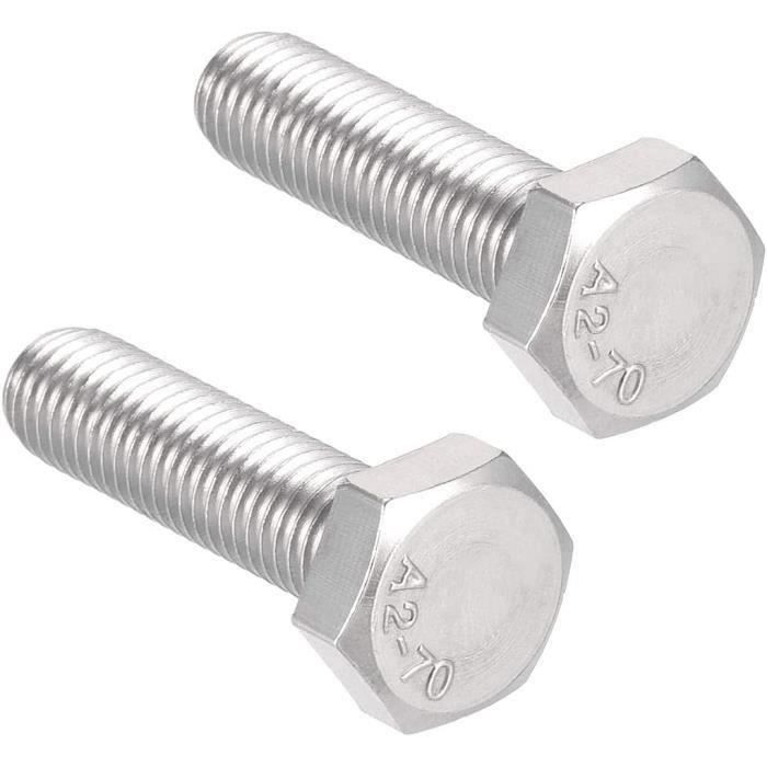 5/16-18x5/8 304 Acier Inoxydable Fixation Vis Tête Hex 10pcss