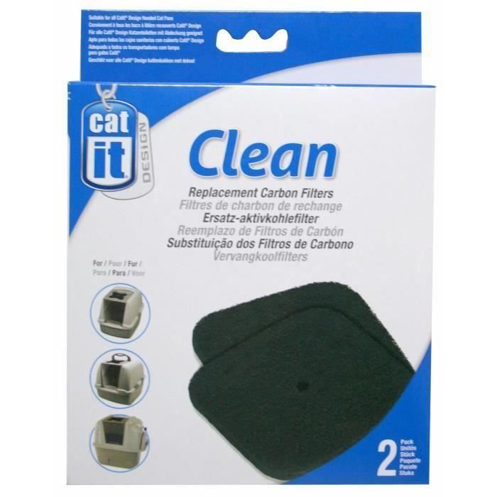 Lot de 2 Filtres de charbon de rechange x 2 pour maison de toilette